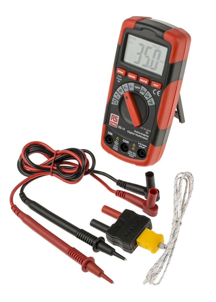 RS PRO | RS PRO RS14 Handheld Digital Multimeter, 10A ac Max, 10A dc ...