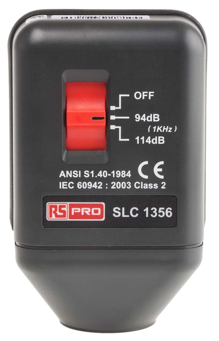 RS PRO RS PRO Sound Level Calibrator, ±0.5 dB Accuracy, 94 dB, 114 dB