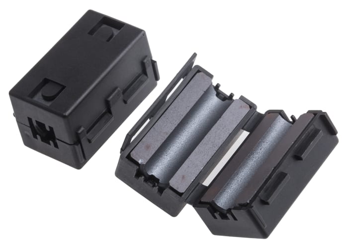 RS PRO Openable Ferrite Clamp, 20.5 x 33 x 20mm, For Computer Peripherals, Digital TV, Internal & External Power