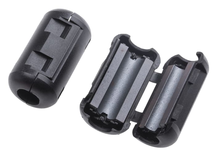 RS PRO Openable Ferrite Clamp 43 mm, For Computer Peripherals, Printer, Internal & External Power Cable, Monitor,