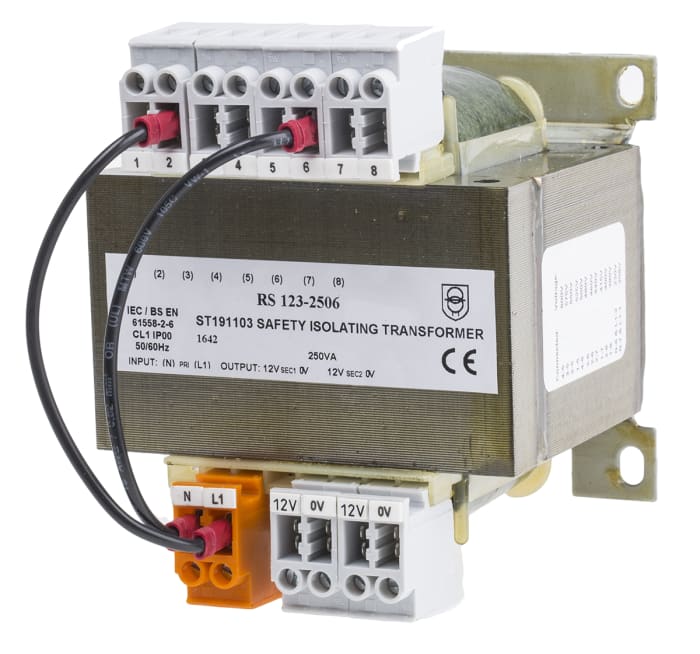 Transformateur rail DIN RS PRO, Vin 208 V ac, 230 V ac, 380 V ac, 400 V ac, 415 V ac, 440 V ac, 460 V ac, 480 V ac, 500