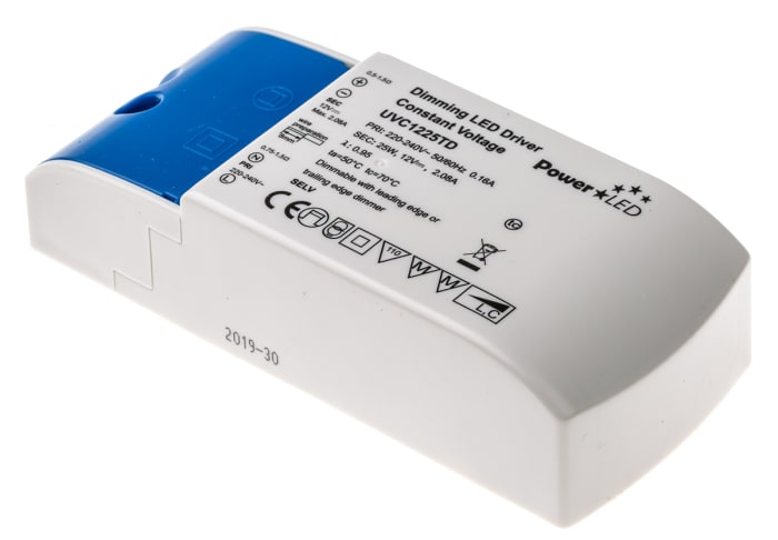 PowerLED LED Driver, 12V Output, 25W Output, 2.08A Output, Constant Voltage Dimmable
