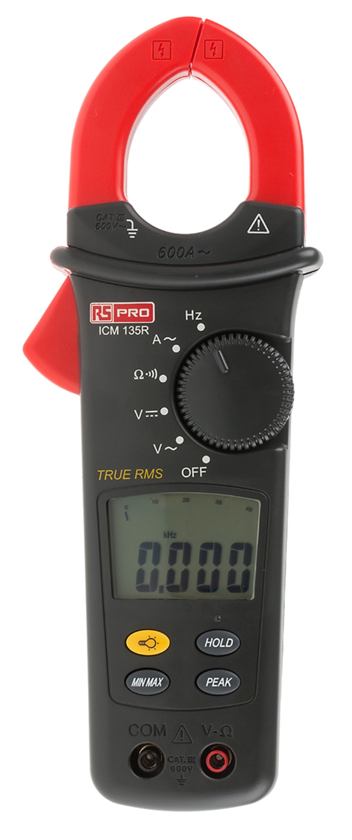 Pince multimètre ICM135R RS PRO, 600A c.a.