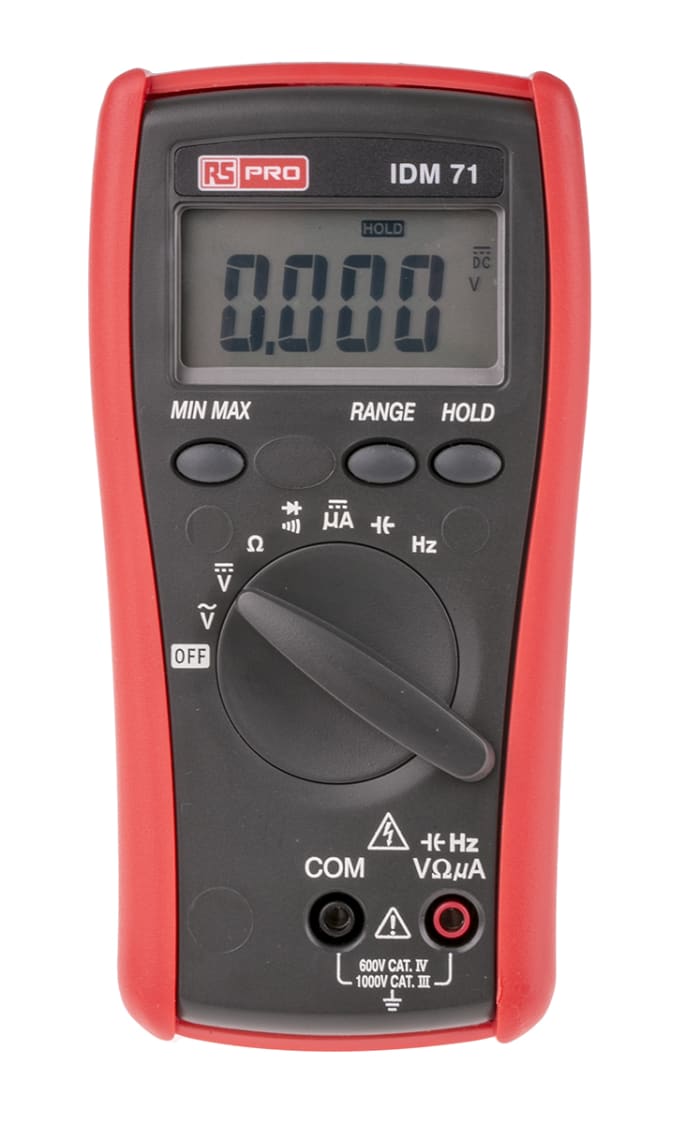 RS PRO RS PRO IDM71 Handheld Digital Multimeter, True RMS, 6mA ac Max