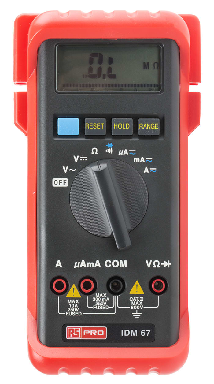 RS PRO IDM67 Handheld Digital Multimeter, 10A ac Max, 10A dc Max, 600V ac Max
