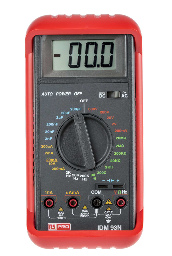 RS PRO RS PRO IDM93N Handheld Digital Multimeter 1233245 RS