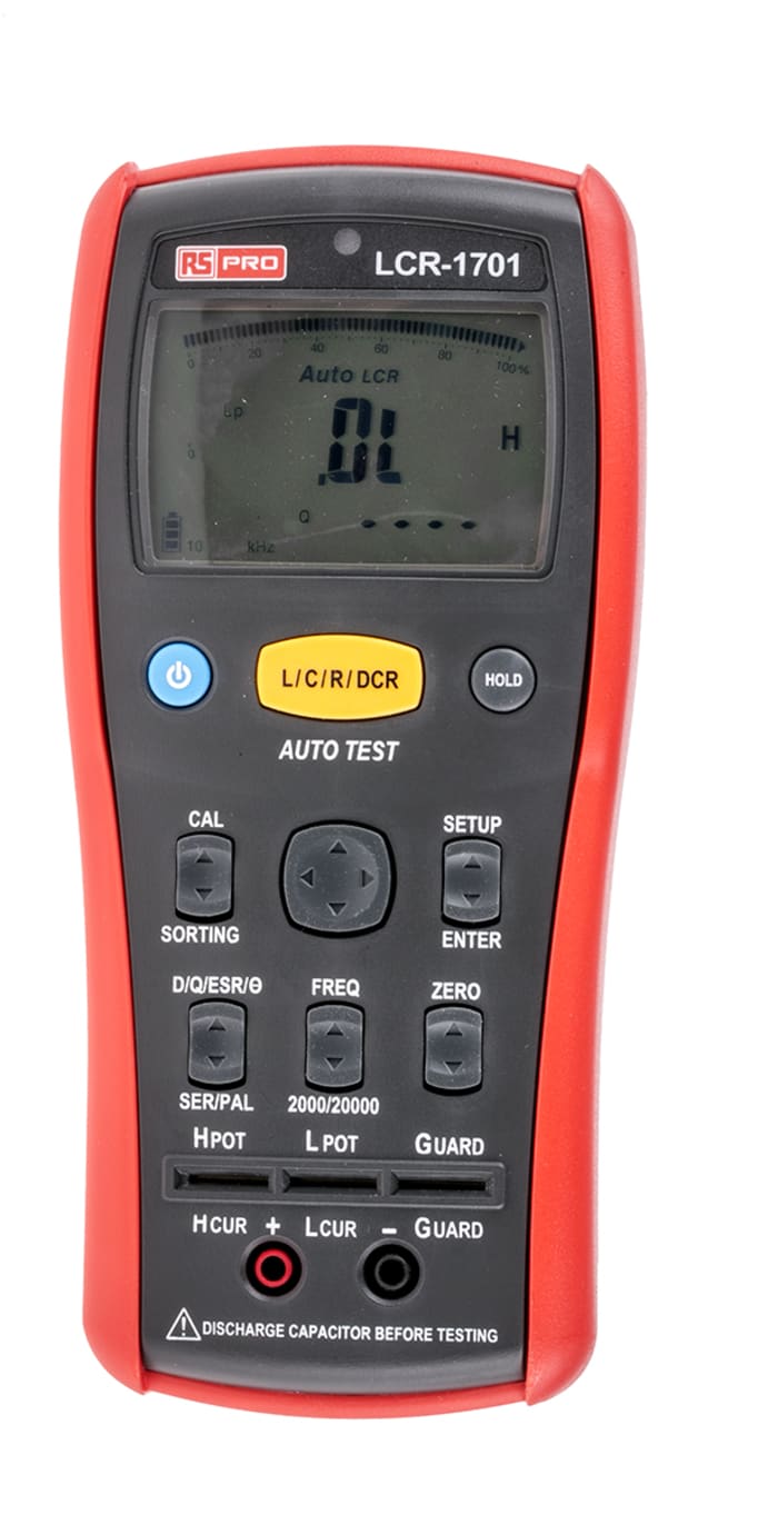 RS PRO RS PRO LCR1701 Handheld LCR Meter 20mF, 200 MΩ, 20000H 1233255 RS Components