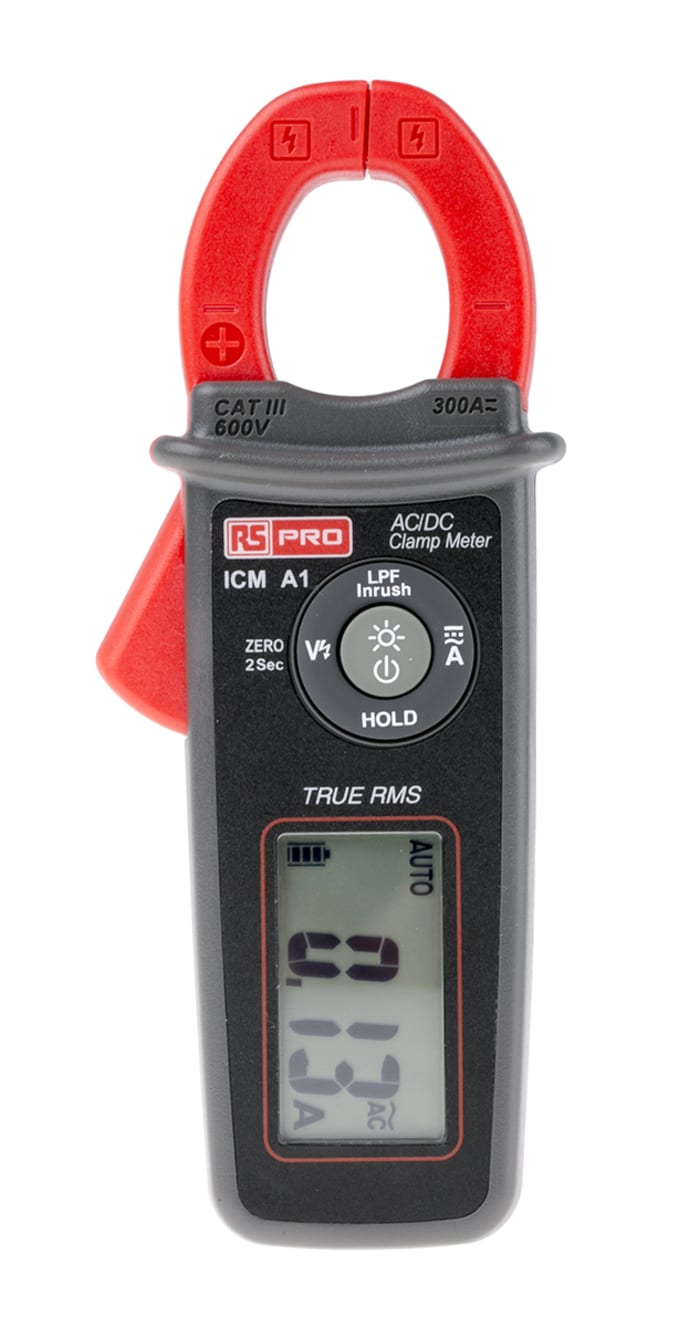 RS PRO ICMA1 Clamp Meter, 300A dc, Max Current 300A ac CAT III 600 V