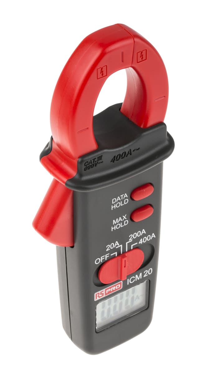 RS PRO RS PRO ICM20 Clamp Meter, Max Current 400A ac CAT III 600 V