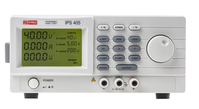 RS PRO Digital Bench Power Supply, 0 → 40V, 5A, 1-Output, 200W