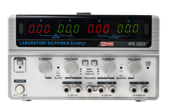 RS PRO Digital Bench Power Supply, 0 → 5V, 3A, 3-Output, 195W - RS Calibrated