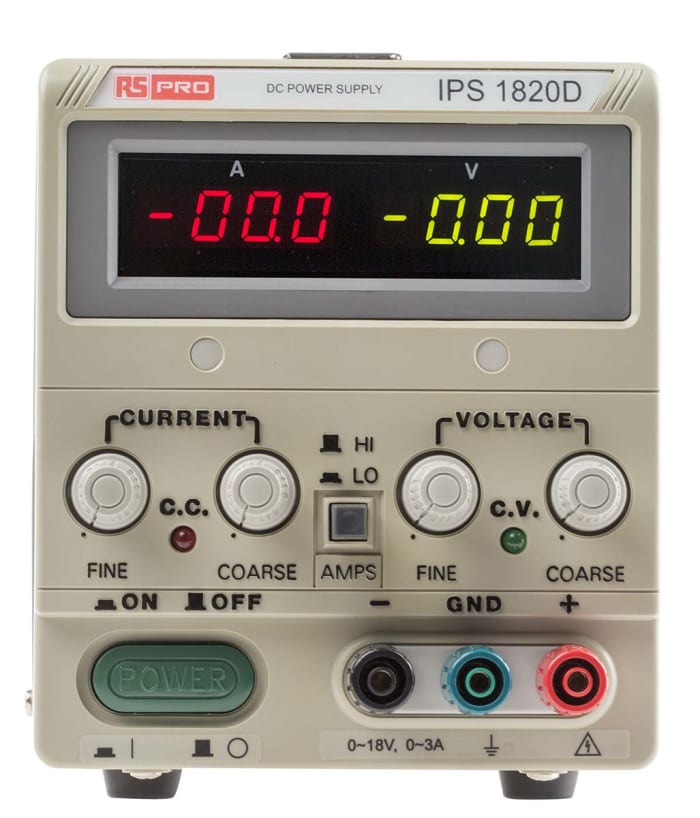RS PRO Digital Bench Power Supply, 0 → 18V dc, 0 → 20A, 1-Output, 360W - RS Calibrated