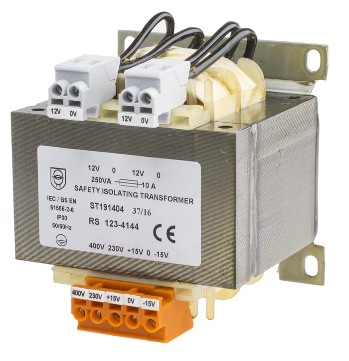 RS PRO  RS PRO 250VA DIN Rail Transformer, IEC 61558-2-6, 230