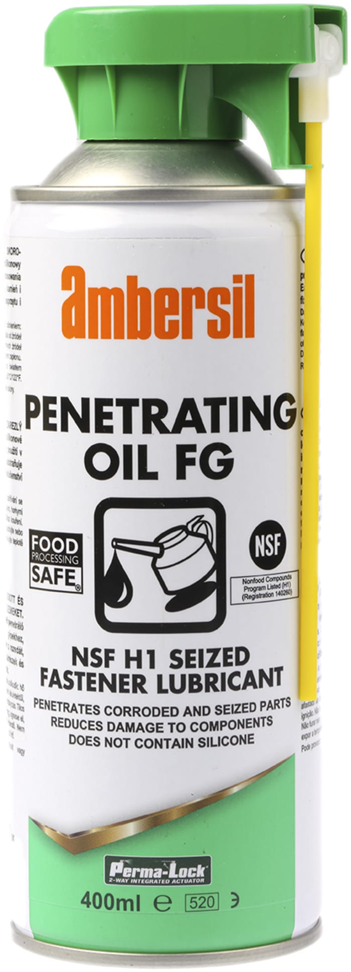 Ambersil 400 ml Perma-Lock Penetrating Oil FG Oil and Penetrant for Food Industry Use