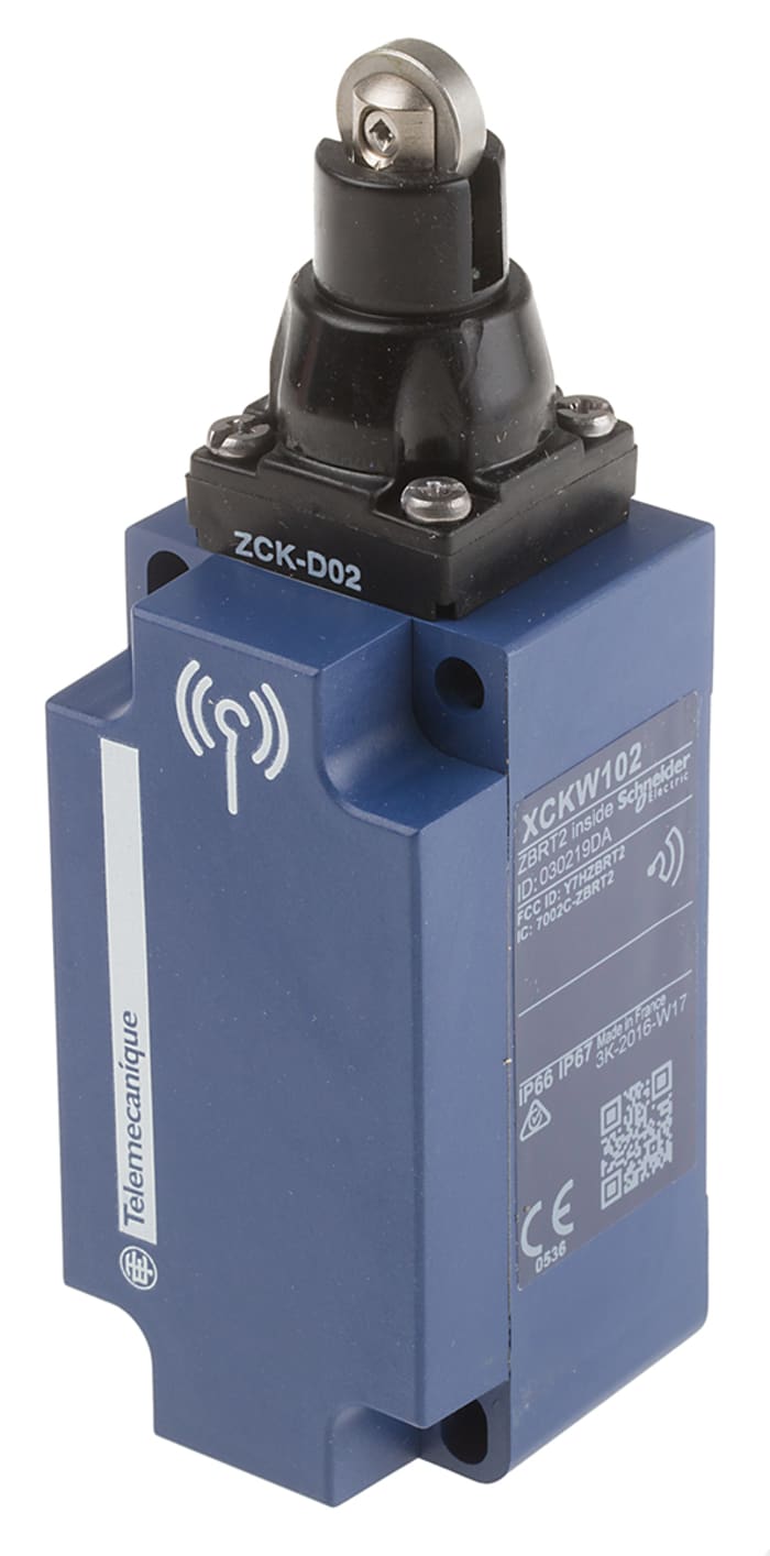 Telemecanique Sensors OsiSense XC Series Roller Plunger Limit Switch, IP66, IP67, Plastic Housing
