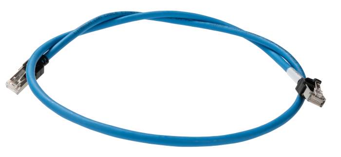 Cable Ethernet Cat6 FTP, STP Omron de color Azul, long. 1m, funda de LSZH