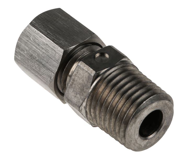 RS PRO 1/4 NPT Compression Fitting for Use with Thermocouple or PRT Probe, 6mm Probe, RoHS Compliant Standard