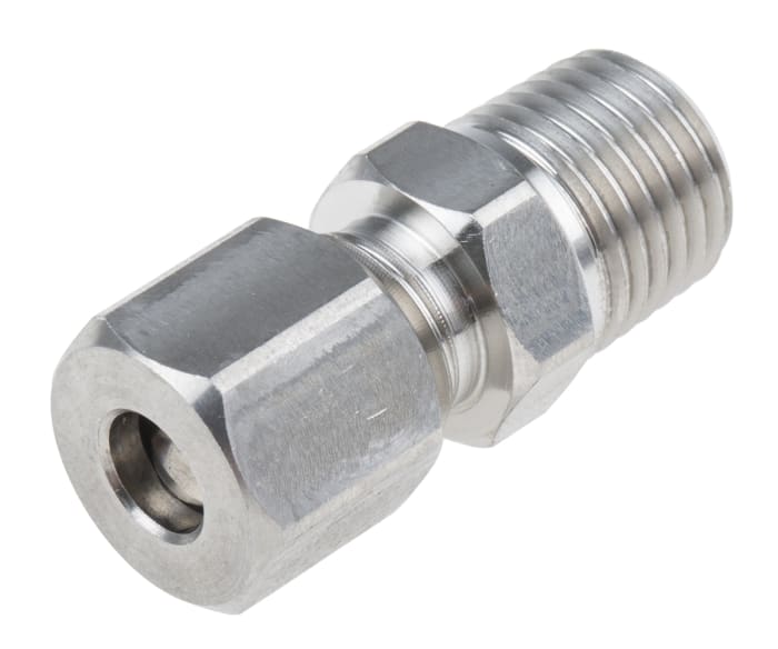 RS PRO 1/4 NPT Compression Fitting for Use with Thermocouple or PRT Probe, 1/4in Probe, RoHS Compliant Standard