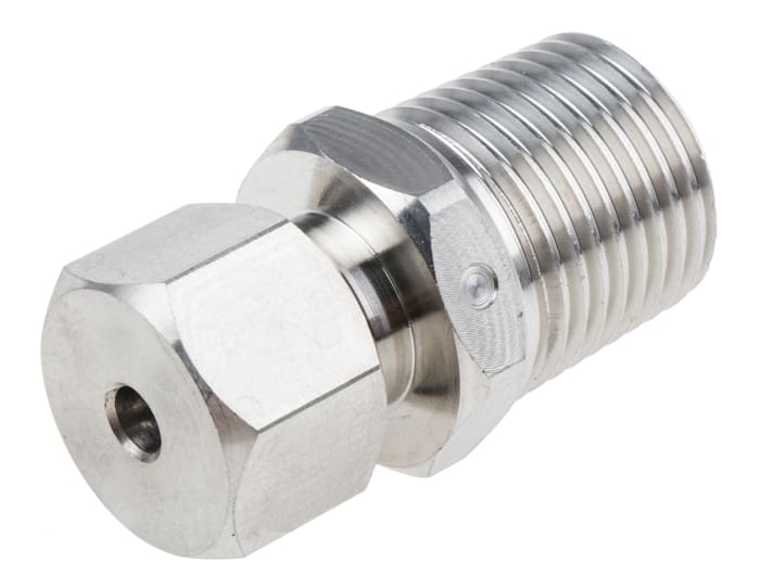 RS PRO 1/2 NPT Compression Fitting for Use with Thermocouple or PRT Probe, 4.5mm Probe, RoHS Compliant Standard