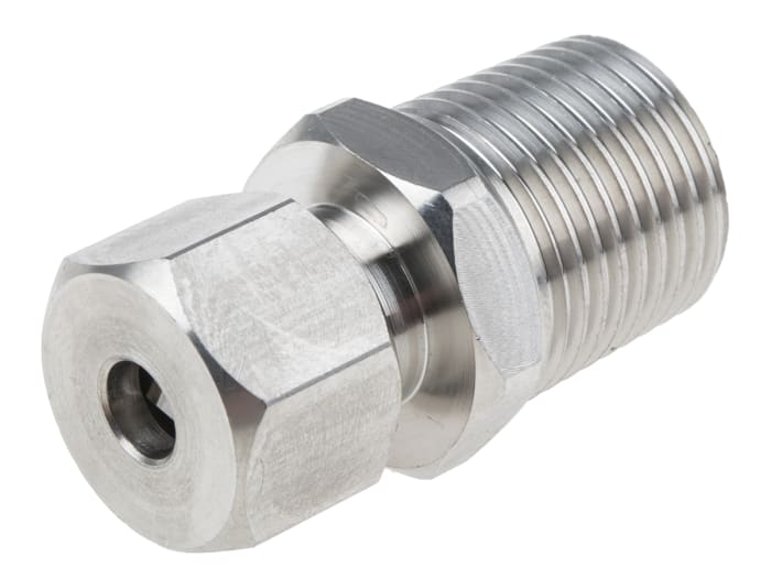 RS PRO 1/2 NPT Compression Fitting for Use with Thermocouple or PRT Probe, 1/4in Probe, RoHS Compliant Standard
