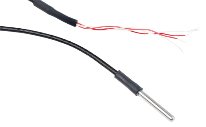Capteur RTD PT100 RS PRO, Ø 3mm, L.25mm + 2m, +250°C max, Raccord dénudé
