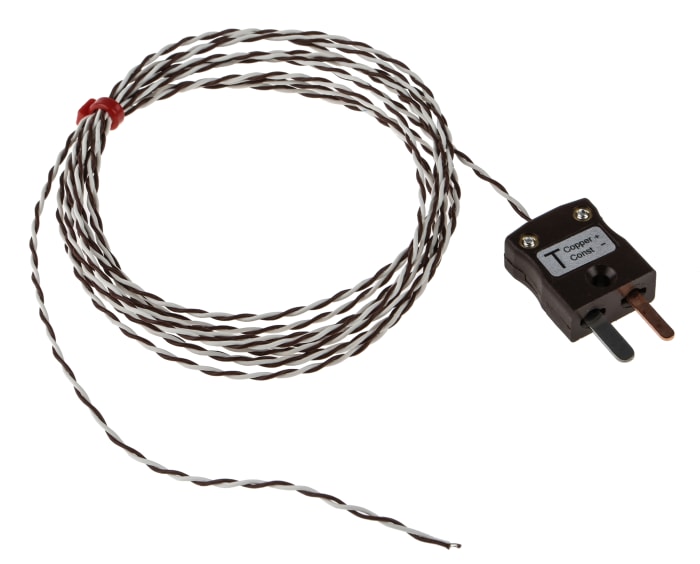 RS PRO Type T Exposed Junction Thermocouple 2m Length, 1/0.2mm Diameter → +260°C