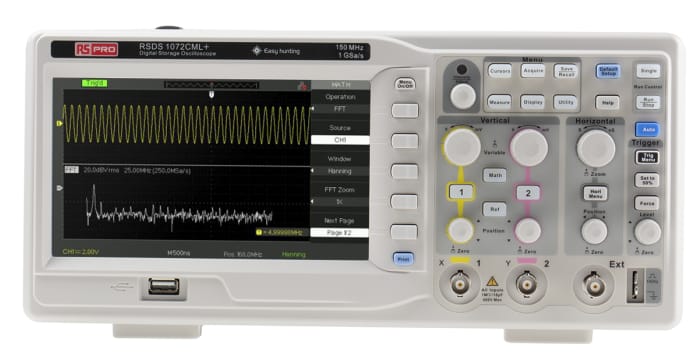 RS PRO RSDS1152CML+, 150MHz Bench Oscilloscope, 2 Analogue Channels