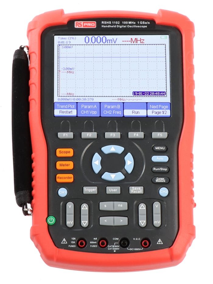 RS PRO RSHS1102, 100MHz Handheld Oscilloscope, 2 Analogue Channels