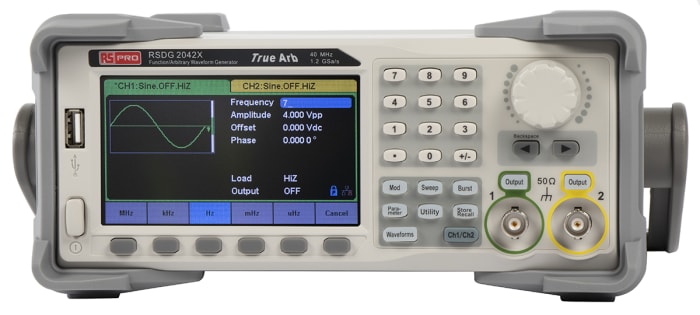RS PRO Arbitrary Waveform Generator, 40MHz Max, 1 μHz Min