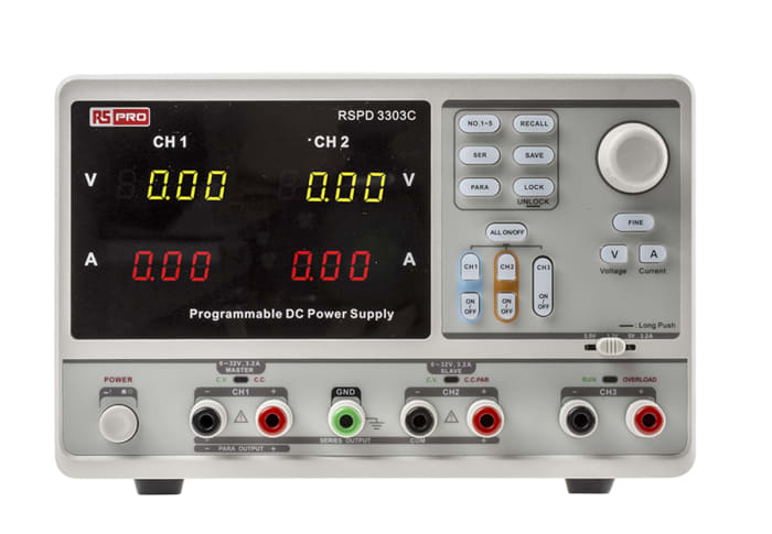 Fuente de alimentación RS PRO, 3 salidas, 0 → 32V, 3.2A, 220W