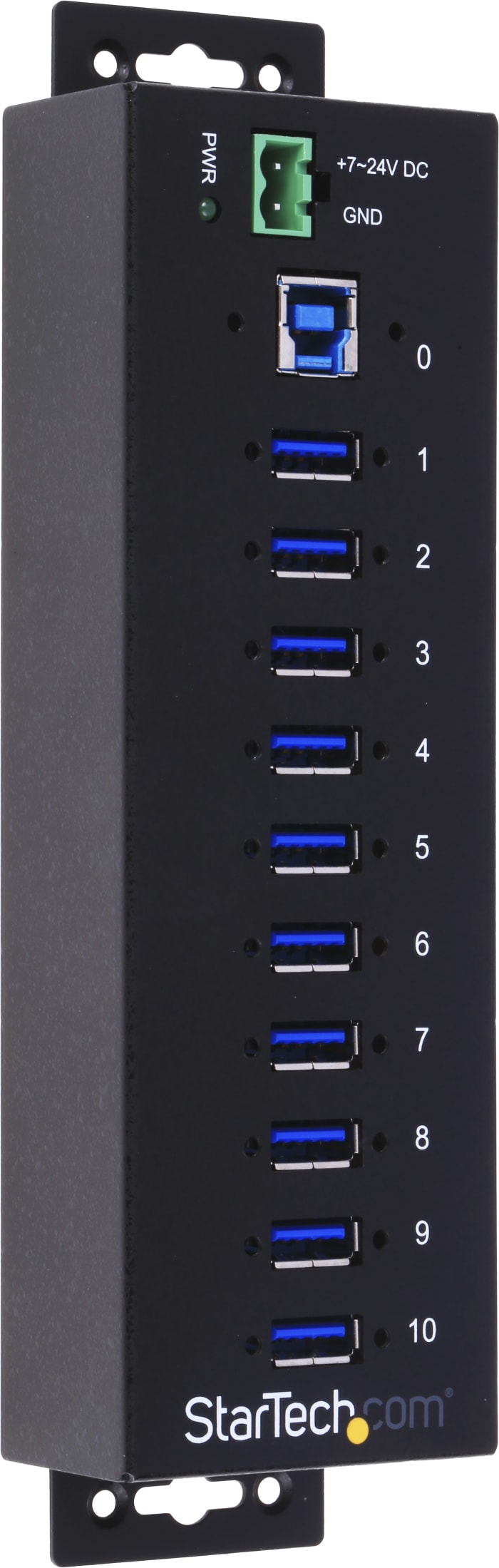 ST1030USBM StarTech.com, StarTech.com 10 Port USB 3.0 USB A Hub, Terminal  Connector Powered, 198 x 56 x 31mm, 123-8109