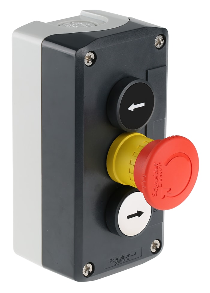 Control return. Кнопочный пост 2 кнопки с возвратом xald211. Schneider Electric Safety Control Stations.