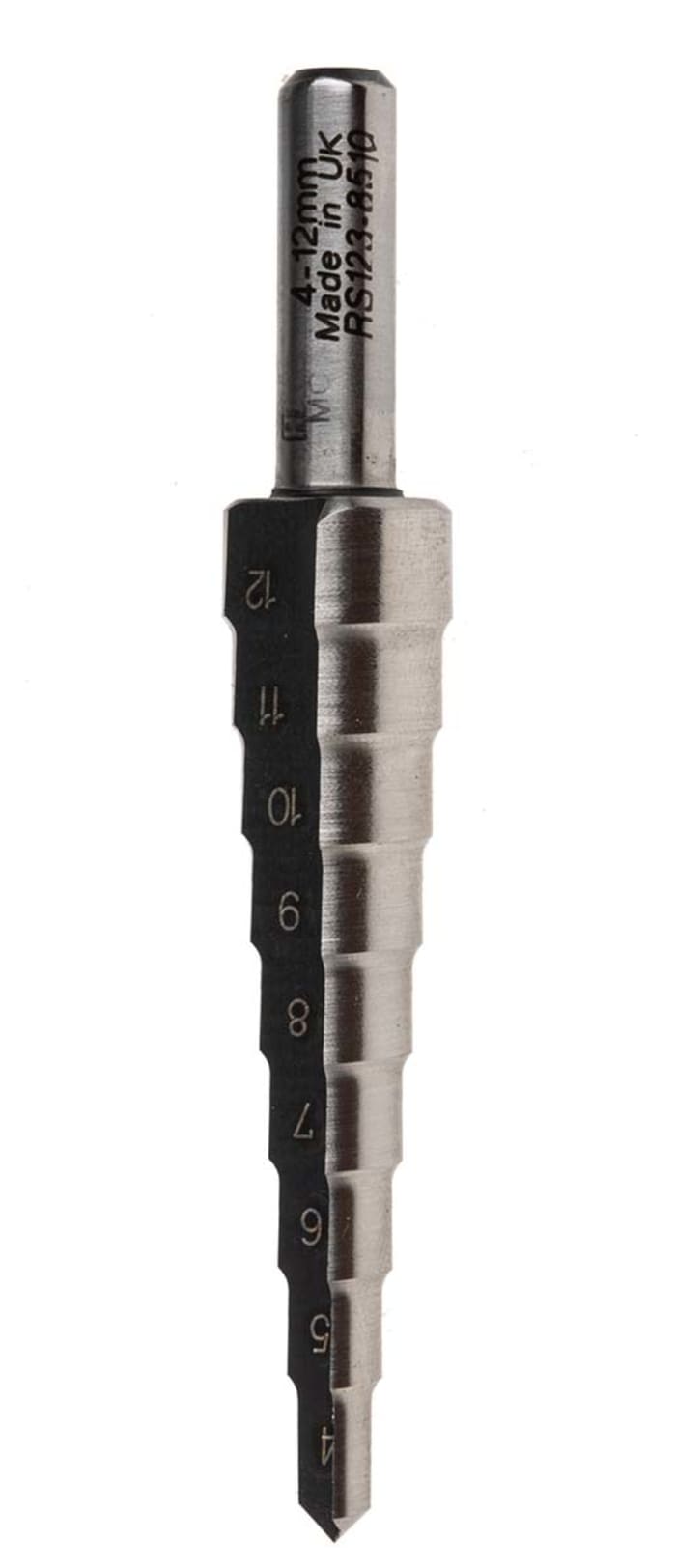 RS PRO HSS Step Drill Bit 4mm x 12mm