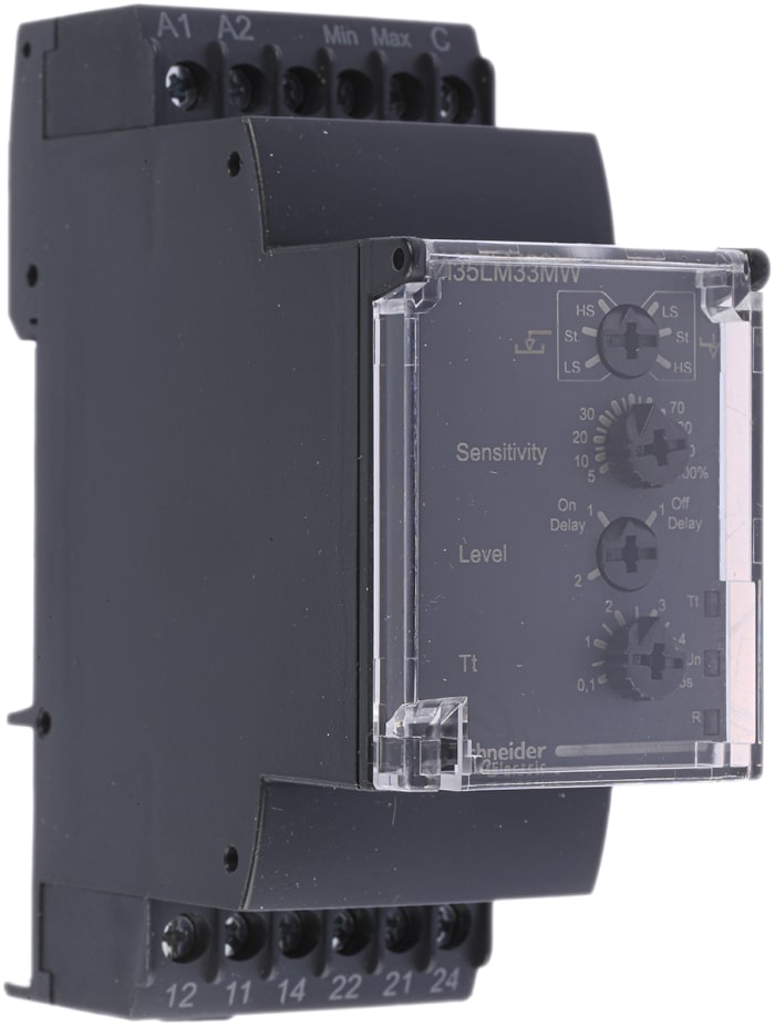 Schneider Electric Level Monitoring Relay, 1 Phase, DPDT, DIN Rail