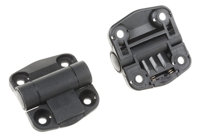 RS PRO Matt Thermoplastic Free-Swinging Hinge, Screw Fixing, 57mm x 51mm x 18mm