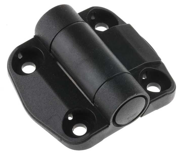 RS PRO Thermoplastic Detent Hinge, Screw Fixing, 57mm x 51mm