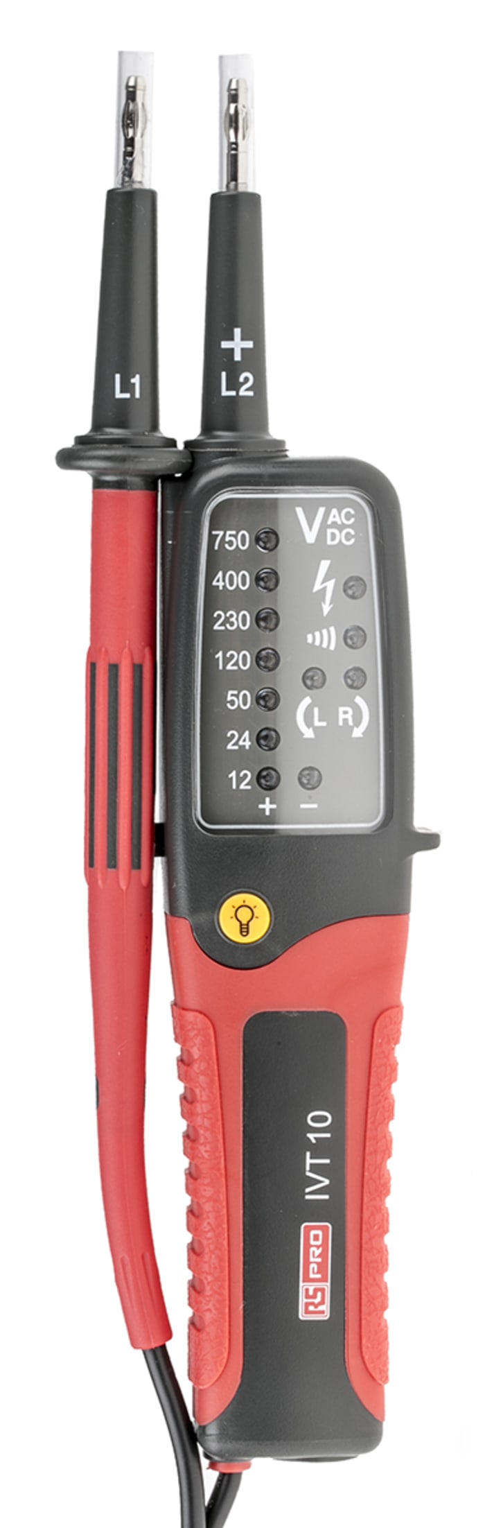 Détecteur de tension RS PRO IVT-10 750V c.a. / V c.c. max CAT III 750V, IP65