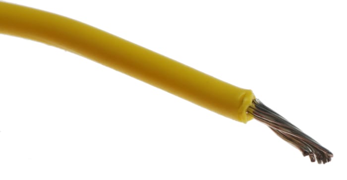 Alpha Wire Hook-up Wire PVC Series Yellow 0.51 mm² Hook Up Wire, 20 AWG, 10/0.25 mm, 305m, PVC Insulation, 3053 YL001