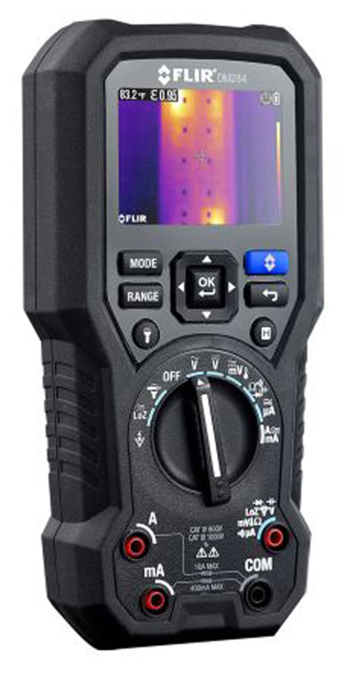 FLIR DM284 Handheld LCD Thermal Imaging Multimeter, True RMS, 10A ac Max, 10A dc Max, 1000V ac Max