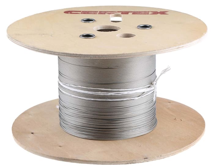 RS PRO | RS PRO Stainless Steel Wire Rope, 100 m | 124-4755 | RS