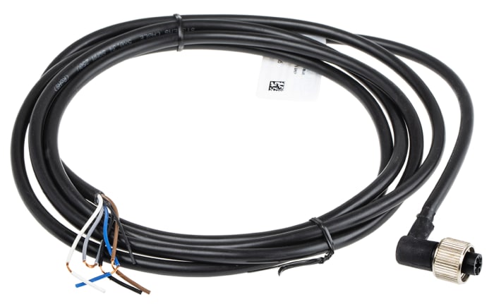RS PRO Right Angle Female 5 way M12 to Unterminated Sensor Actuator Cable, 2m