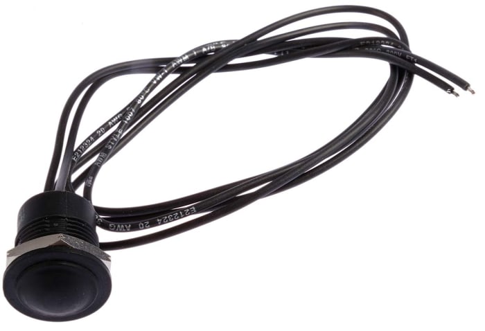 APEM Push Button Switch, Momentary, Panel Mount, 16.2mm Cutout, SPST, 24V dc, IP65, IP67