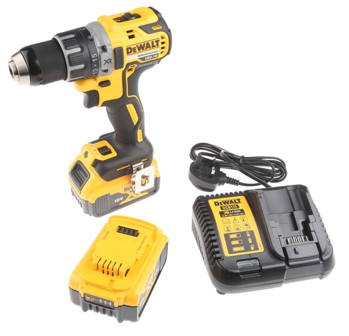 DeWALT XR Brushless Keyless 18V Cordless Drill Driver Li-Ion, Type G - British 3-Pin