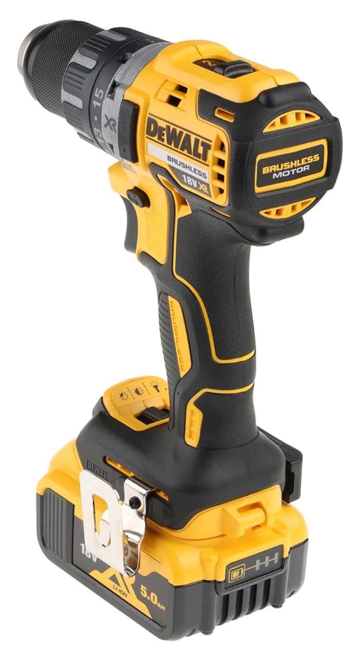 Taladro-atornillador DeWALT a batería Li-Ion de 18V 5Ah Código RS