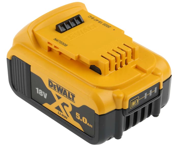 Taladro-atornillador DeWALT a batería Li-Ion de 18V 5Ah 460W, DCD791P2-GB  con 2 baterías, Enchufe UK