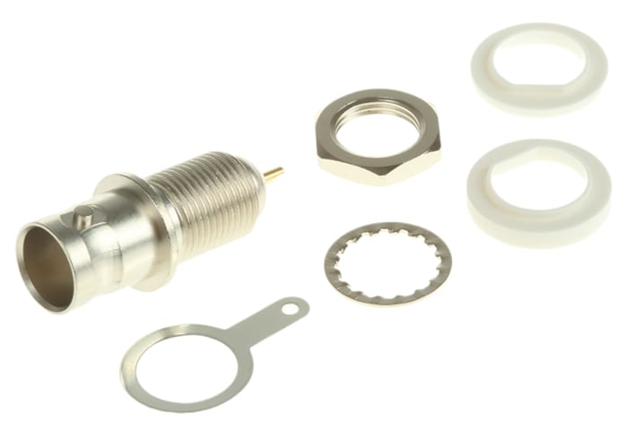 Telegartner, Jack Panel Mount BNC Connector, 75Ω, Solder Termination, Straight Body
