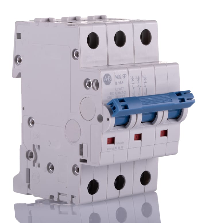 Allen Bradley 1492 1492SPM Otomatik Sigorta (MCB), B Tipi, 3P, 16 A