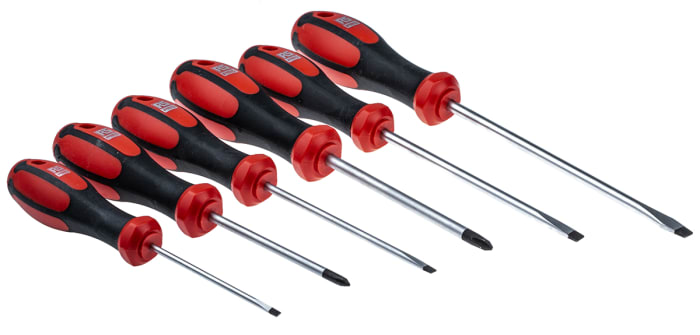 RS PRO F99-601 Phillips; Slotted Screwdriver Set, 6-Piece