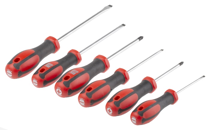 RS PRO | RS PRO Pozidriv, Slotted Standard Screwdriver Set, 6-Piece ...