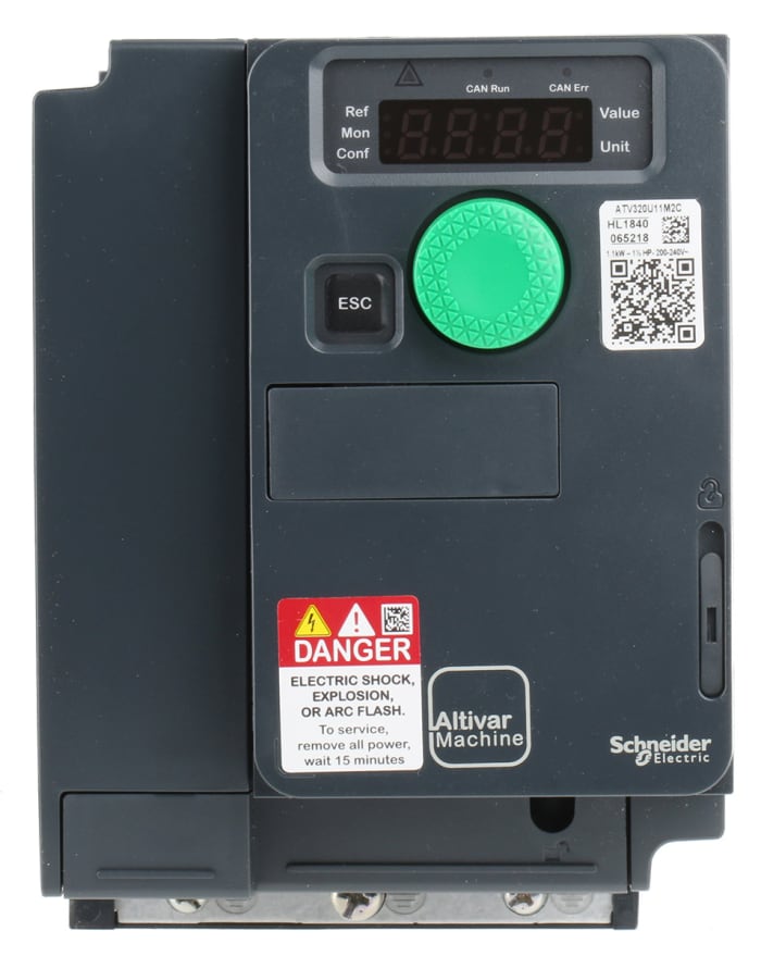 Schneider Electric Variable Speed Drive, 1.1 kW, 1 Phase, 230 V ac, 13.8 A, ATV320 Series